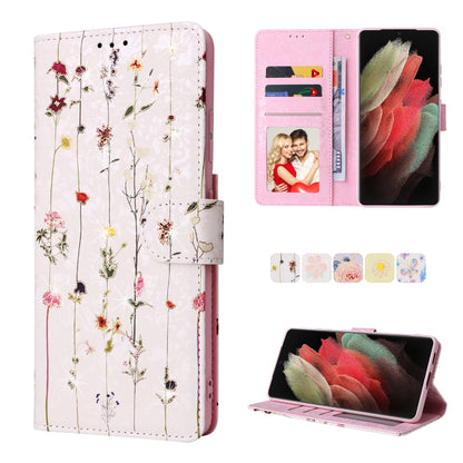 Bronzing Painting RFID Leather Case, For Samsung Galaxy S22 Ultra, For Samsung Galaxy S22 Plus, For Samsung Galaxy S22, For Samsung Galaxy S21 Ultra, For Samsung Galaxy S21 Plus, For Samsung Galaxy S21 FE 5G, For Samsung Galaxy S21 5G                  ...