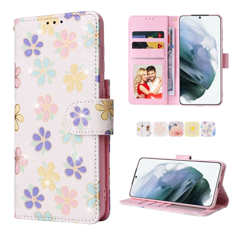 Bronzing Painting RFID Leather Case, For Samsung Galaxy S22 Ultra, For Samsung Galaxy S22 Plus, For Samsung Galaxy S22, For Samsung Galaxy S21 Ultra, For Samsung Galaxy S21 Plus, For Samsung Galaxy S21 FE 5G, For Samsung Galaxy S21 5G                  ...