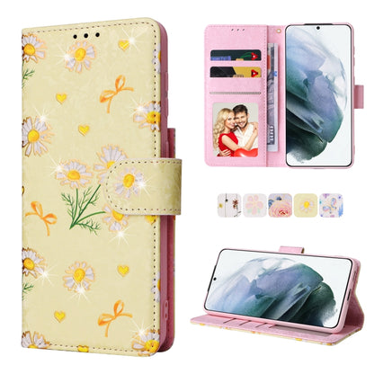 Bronzing Painting RFID Leather Case, For Samsung Galaxy S22 Ultra, For Samsung Galaxy S22 Plus, For Samsung Galaxy S22, For Samsung Galaxy S21 Ultra, For Samsung Galaxy S21 Plus, For Samsung Galaxy S21 FE 5G, For Samsung Galaxy S21 5G                  ...