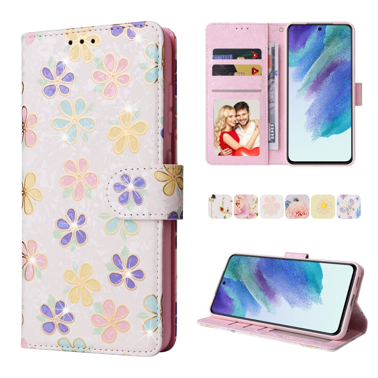 Bronzing Painting RFID Leather Case, For Samsung Galaxy S22 Ultra, For Samsung Galaxy S22 Plus, For Samsung Galaxy S22, For Samsung Galaxy S21 Ultra, For Samsung Galaxy S21 Plus, For Samsung Galaxy S21 FE 5G, For Samsung Galaxy S21 5G                  ...