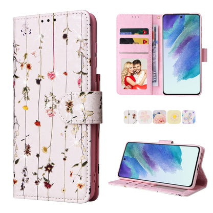 Bronzing Painting RFID Leather Case, For Samsung Galaxy S22 Ultra, For Samsung Galaxy S22 Plus, For Samsung Galaxy S22, For Samsung Galaxy S21 Ultra, For Samsung Galaxy S21 Plus, For Samsung Galaxy S21 FE 5G, For Samsung Galaxy S21 5G                  ...