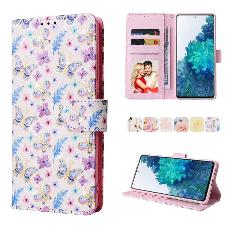 Bronzing Painting RFID Leather Case, For Samsung Galaxy S20 Plus, For Samsung Galaxy S20 FE, For Samsung Galaxy S20, For Samsung Galaxy S10 Plus, For Samsung Galaxy S10, For Samsung Galaxy S9 Plus, For Samsung Galaxy S9, For Samsung Galaxy S8