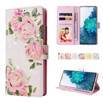 Bronzing Painting RFID Leather Case, For Samsung Galaxy S20 Plus, For Samsung Galaxy S20 FE, For Samsung Galaxy S20, For Samsung Galaxy S10 Plus, For Samsung Galaxy S10, For Samsung Galaxy S9 Plus, For Samsung Galaxy S9, For Samsung Galaxy S8