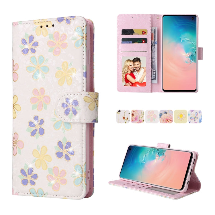 Bronzing Painting RFID Leather Case, For Samsung Galaxy S20 Plus, For Samsung Galaxy S20 FE, For Samsung Galaxy S20, For Samsung Galaxy S10 Plus, For Samsung Galaxy S10, For Samsung Galaxy S9 Plus, For Samsung Galaxy S9, For Samsung Galaxy S8