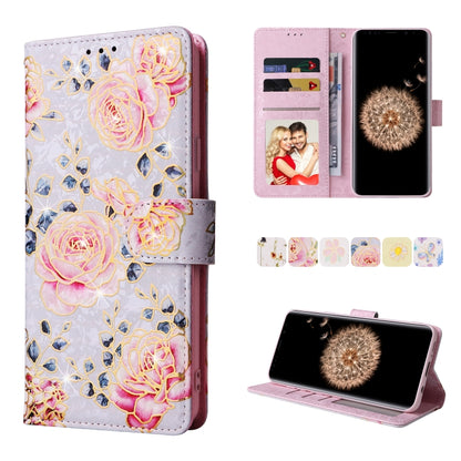 Bronzing Painting RFID Leather Case, For Samsung Galaxy S20 Plus, For Samsung Galaxy S20 FE, For Samsung Galaxy S20, For Samsung Galaxy S10 Plus, For Samsung Galaxy S10, For Samsung Galaxy S9 Plus, For Samsung Galaxy S9, For Samsung Galaxy S8