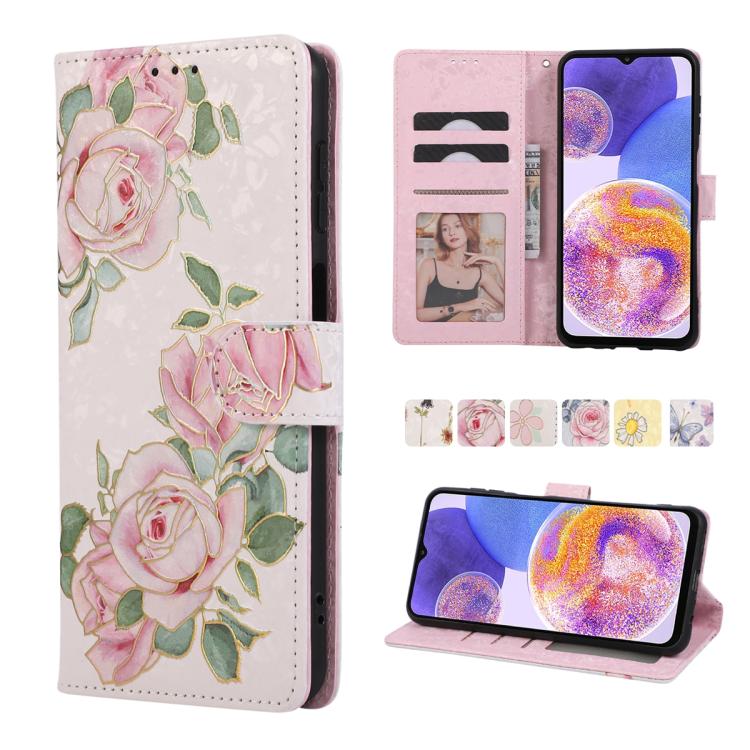 Bronzing Painting RFID Leather Case, For Samsung Galaxy A53 5G, For Samsung Galaxy A52 5G, For Samsung Galaxy A51, For Samsung Galaxy A33 5G, For Samsung Galaxy A32 5G, For Samsung Galaxy A32 4G, For Samsung Galaxy A23 4G, For Samsung Galaxy A22 5G
