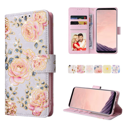 Bronzing Painting RFID Leather Case, For Samsung Galaxy A13 4G / 5G, For Samsung Galaxy A12, For Samsung Galaxy S8 Plus