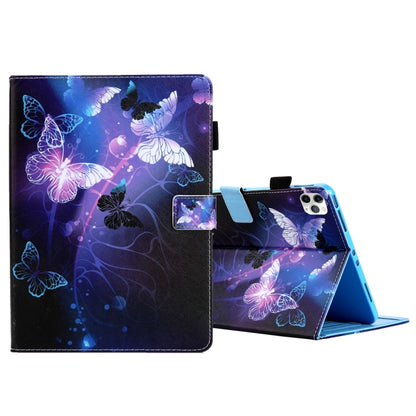 For iPad Pro 11 (2020) & (2018) Painted Pattern Tablet PC Protective Leather Case with Bracket & Card Slot & Photo Holder, Elephant Rabbit, Blue Pink Pineapple, Red Flower Pink Butterfly, Rose Flower, Red Flower Blue Butterfly, Pear Flower             ...
