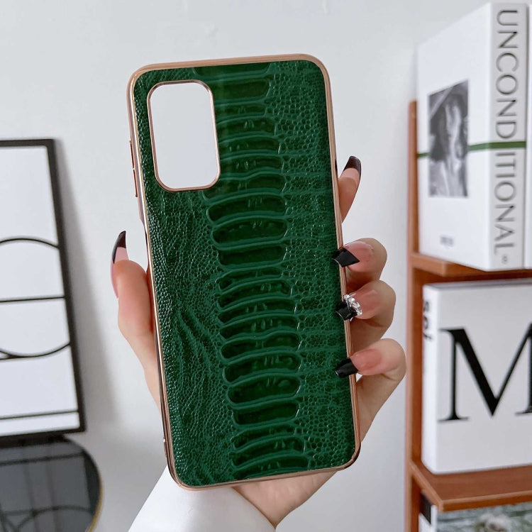 Genuine Leather Weilai Series Nano Electroplating Phone Case, For Samsung Galaxy A13 4G, For Samsung Galaxy A23 4G, For Samsung Galaxy A23 5G, For Samsung Galaxy A33 5G, For Samsung Galaxy A53 5G, For Samsung Galaxy A73 5G, For Samsung Galaxy S22 Ultra 5G
