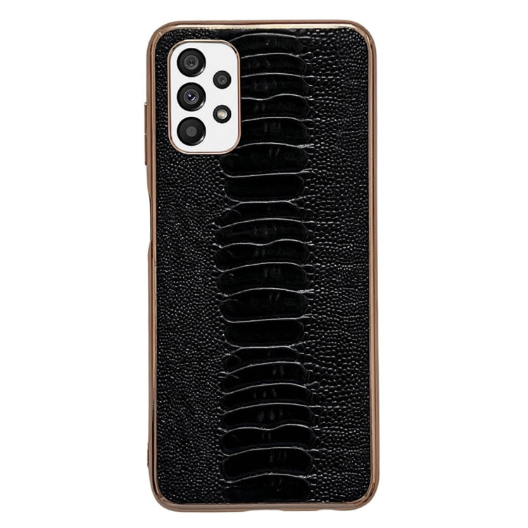 Genuine Leather Weilai Series Nano Electroplating Phone Case, For Samsung Galaxy A13 4G, For Samsung Galaxy A23 4G, For Samsung Galaxy A23 5G, For Samsung Galaxy A33 5G, For Samsung Galaxy A53 5G, For Samsung Galaxy A73 5G, For Samsung Galaxy S22 Ultra 5G