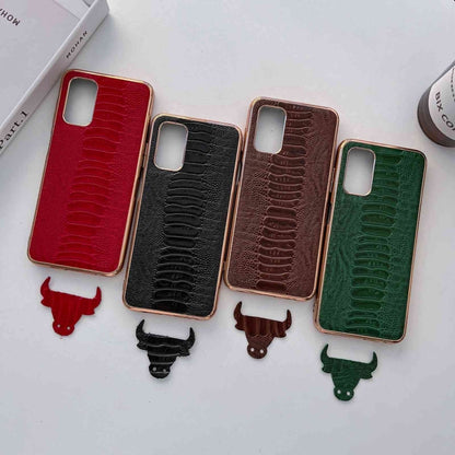 Genuine Leather Weilai Series Nano Electroplating Phone Case, For Samsung Galaxy A13 4G, For Samsung Galaxy A23 4G, For Samsung Galaxy A23 5G, For Samsung Galaxy A33 5G, For Samsung Galaxy A53 5G, For Samsung Galaxy A73 5G, For Samsung Galaxy S22 Ultra 5G