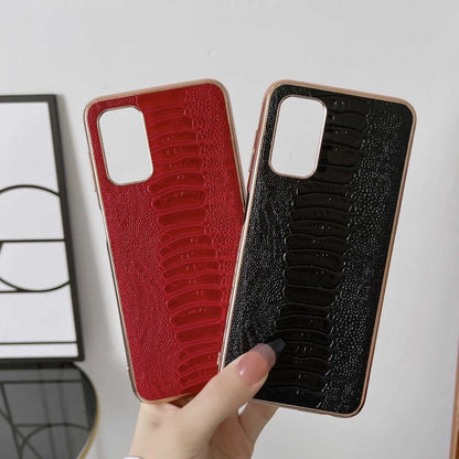 Genuine Leather Weilai Series Nano Electroplating Phone Case, For Samsung Galaxy A13 4G, For Samsung Galaxy A23 4G, For Samsung Galaxy A23 5G, For Samsung Galaxy A33 5G, For Samsung Galaxy A53 5G, For Samsung Galaxy A73 5G, For Samsung Galaxy S22 Ultra 5G