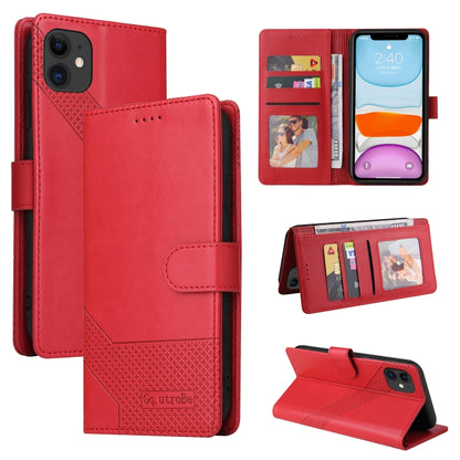 GQUTROBE Skin Feel Magnetic Leather Phone Case, For iPhone 11, For iPhone XR, For iPhone XS Max, For iPhone XS / X, For iPhone SE 2022 / SE 2020 / 8 / 7, For iPhone 8 Plus / 7 Plus