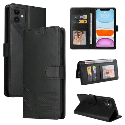GQUTROBE Skin Feel Magnetic Leather Phone Case, For iPhone 11, For iPhone XR, For iPhone XS Max, For iPhone XS / X, For iPhone SE 2022 / SE 2020 / 8 / 7, For iPhone 8 Plus / 7 Plus