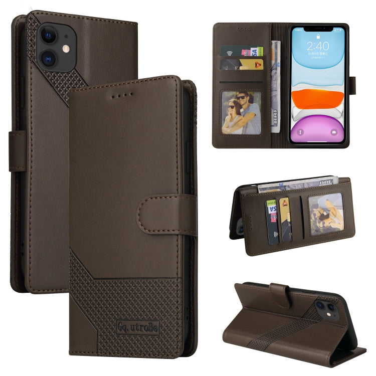 GQUTROBE Skin Feel Magnetic Leather Phone Case, For iPhone 11, For iPhone XR, For iPhone XS Max, For iPhone XS / X, For iPhone SE 2022 / SE 2020 / 8 / 7, For iPhone 8 Plus / 7 Plus