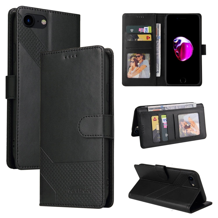 GQUTROBE Skin Feel Magnetic Leather Phone Case, For iPhone 11, For iPhone XR, For iPhone XS Max, For iPhone XS / X, For iPhone SE 2022 / SE 2020 / 8 / 7, For iPhone 8 Plus / 7 Plus