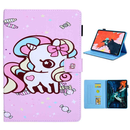 For iPad Pro 11 (2020) & (2018) Painted Pattern Tablet PC Protective Leather Case with Bracket & Card Slot & Photo Holder, Beach, Fantasy Butterfly, Beautiful Bubbles, Never Stop, Beautiful Starry Sky, Two Black Cats, Sparkling Sand, Golden Butterfly  ...