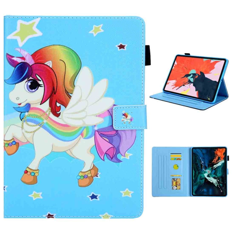 For iPad Pro 11 (2020) & (2018) Painted Pattern Tablet PC Protective Leather Case with Bracket & Card Slot & Photo Holder, Beach, Fantasy Butterfly, Beautiful Bubbles, Never Stop, Beautiful Starry Sky, Two Black Cats, Sparkling Sand, Golden Butterfly  ...