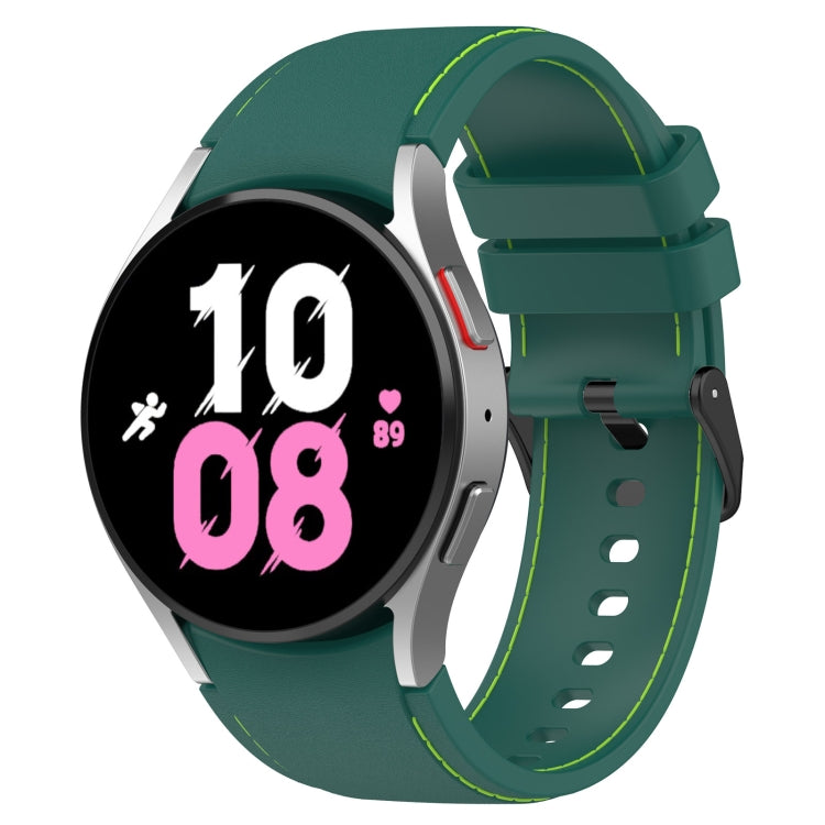 Leather Texture Silicone Watch Band, For Samsung Galaxy Watch5 / Watch5 Pro /  Watch4