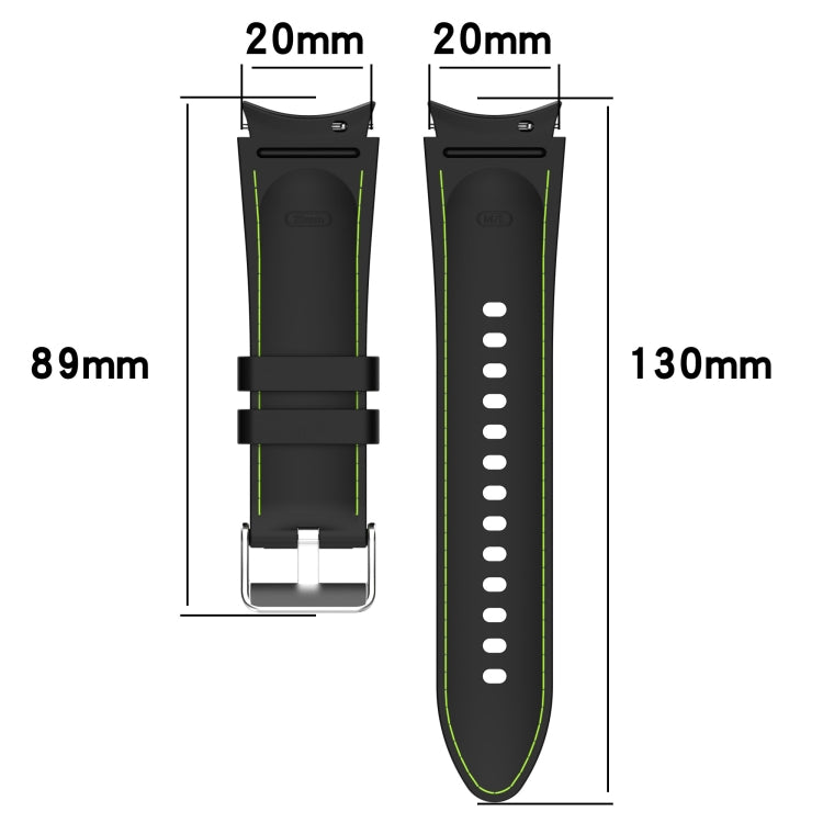 Leather Texture Silicone Watch Band, For Samsung Galaxy Watch5 / Watch5 Pro /  Watch4