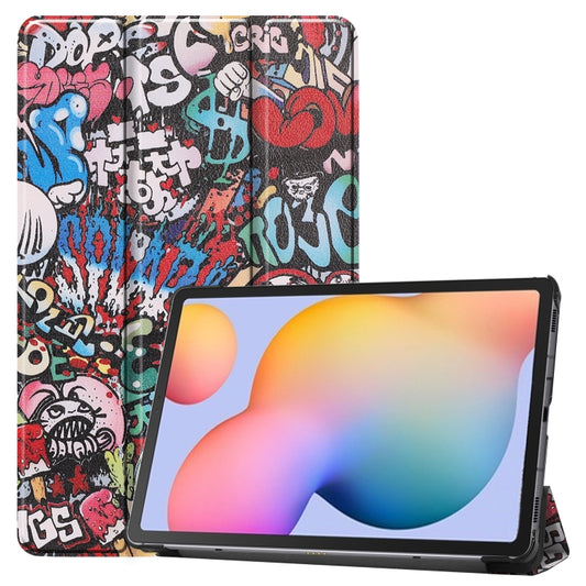 Colored Drawing Horizontal Flip Leather Case, with Three-folding Holder, For Galaxy Tab A 8.4 (2020), For Galaxy Tab S6 Lite P610 10.4 inch, For Lenovo M10 Plus TB-X606F