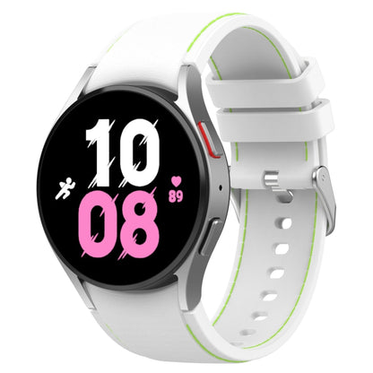 Universal Leather Texture Silicone Watch Band, For Samsung Galaxy Watch5 / Watch5 Pro /  Watch4