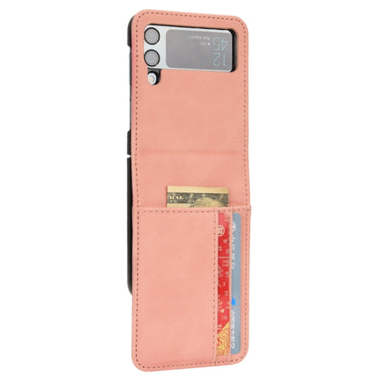 Skin-feeling Half-split External Card Slot Folding Phone Case, For Samsung Galaxy Z Flip3 5G, For Samsung Galaxy Z Flip4 5G