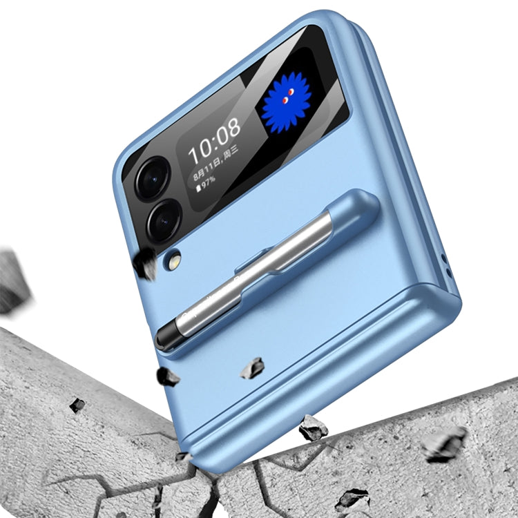 GKK Magnetic Full Coverage Phone Flip Case with Pen, For Samsung Galaxy Z Flip4