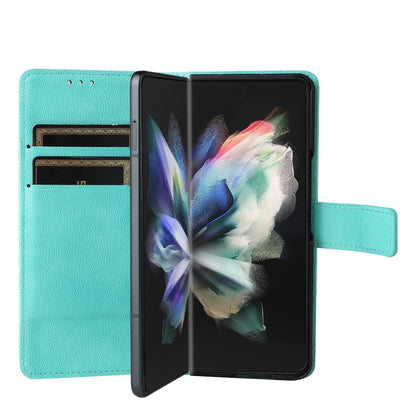 Lambskin Flip Leather Phone Case with Pen Slot, For Samsung Galaxy Z Fold4