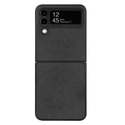 Lambskin Texture Leather Folded Phone Case, For Samsung Galaxy Z Flip4, For Samsung Galaxy Z Flip3 5G
