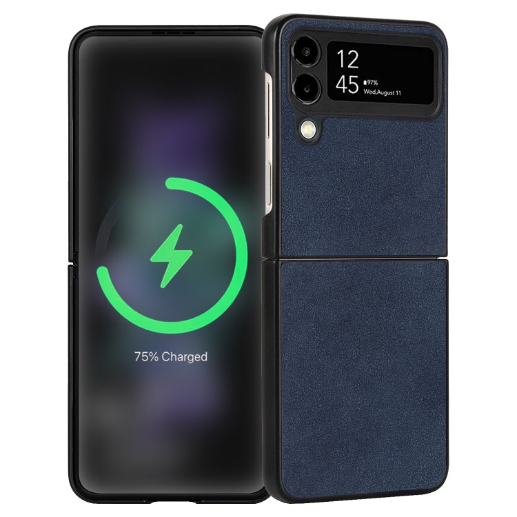 Lambskin Texture Leather Folded Phone Case, For Samsung Galaxy Z Flip4, For Samsung Galaxy Z Flip3 5G