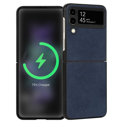 Lambskin Texture Leather Folded Phone Case, For Samsung Galaxy Z Flip4, For Samsung Galaxy Z Flip3 5G