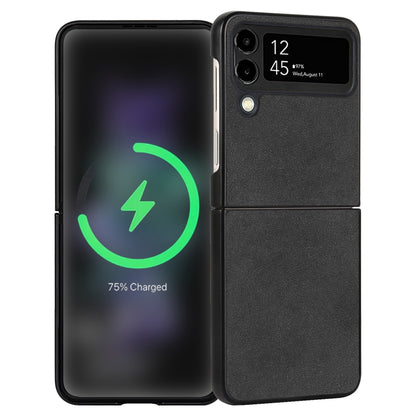 Lambskin Texture Leather Folded Phone Case, For Samsung Galaxy Z Flip4, For Samsung Galaxy Z Flip3 5G