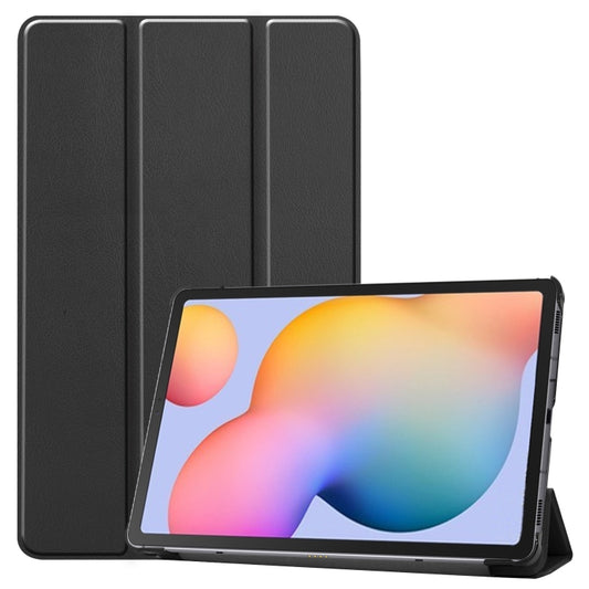Custer Pattern Pure Color Horizontal Flip Leather Case with Three-folding Holder, For Galaxy Tab A 8.4 (2020), For Galaxy Tab S6 Lite 10.4 inch, For Lenovo M10 Plus TB-X606F