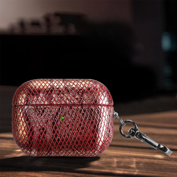 J01 Mesh Snakeskin Headphone Case, For AirPods Pro, For AirPods 3