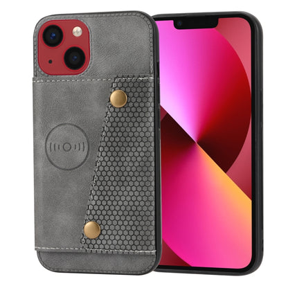 Double Buckle Card Slots PU+TPU Phone Case, For iPhone 14, For iPhone 14 Plus, For iPhone 14 Pro, For iPhone 14 Pro Max