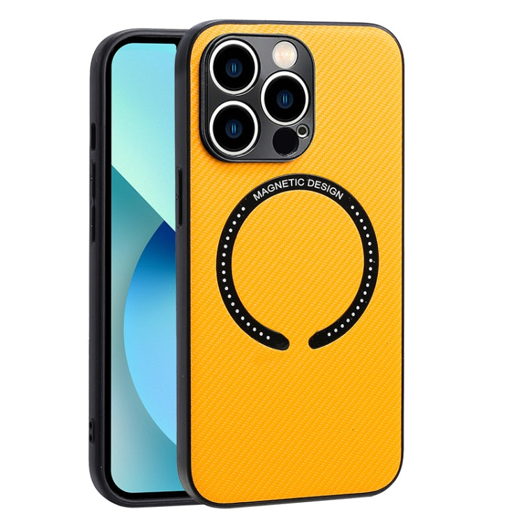 Carbon Fiber Texture MagSafe Magnetic Phone Case, For iPhone 11 Pro, For iPhone 11 Pro Max, For iPhone 11