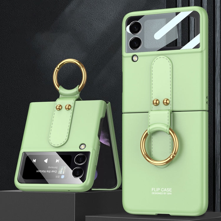 GKK Ultra-thin PC Full Coverage Phone Flip Case with Ring Holder, For Samsung Galaxy Z Flip4