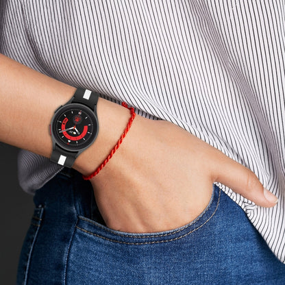 Two-color Stripe Silicone Watch Band, For Samsung Galaxy Watch5 / Watch5 Pro