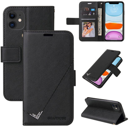GQUTROBE Right Angle Leather Phone Case, For iPhone 11 Pro, For iPhone 11 Pro Max, For iPhone X / XS, For iPhone XR, For iPhone XS Max, For iPhone 7 Plus / 8 Plus, For iPhone 6 Plus / 6s Plus, For iPhone 6 / 6S