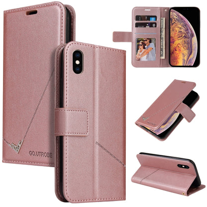 GQUTROBE Right Angle Leather Phone Case, For iPhone 11 Pro, For iPhone 11 Pro Max, For iPhone X / XS, For iPhone XR, For iPhone XS Max, For iPhone 7 Plus / 8 Plus, For iPhone 6 Plus / 6s Plus, For iPhone 6 / 6S