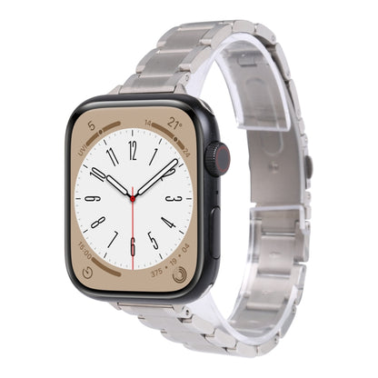 Three Beads Metal Watch Band For Apple Watch Series, 7 45mm / 6&SE&5&4 44mm / 3&2&1 42mm, 7 41mm / 6&SE&5&4 40mm / 3&2&1 38mm