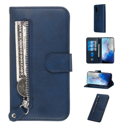 Fashion Calf Texture Zipper Horizontal Flip Leather Case with Stand & Card Slots & Wallet Function, For Galaxy S20 Ultra, For Galaxy S20, For Galaxy S20+