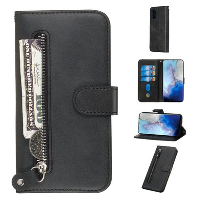 Fashion Calf Texture Zipper Horizontal Flip Leather Case with Stand & Card Slots & Wallet Function, For Galaxy S20 Ultra, For Galaxy S20, For Galaxy S20+