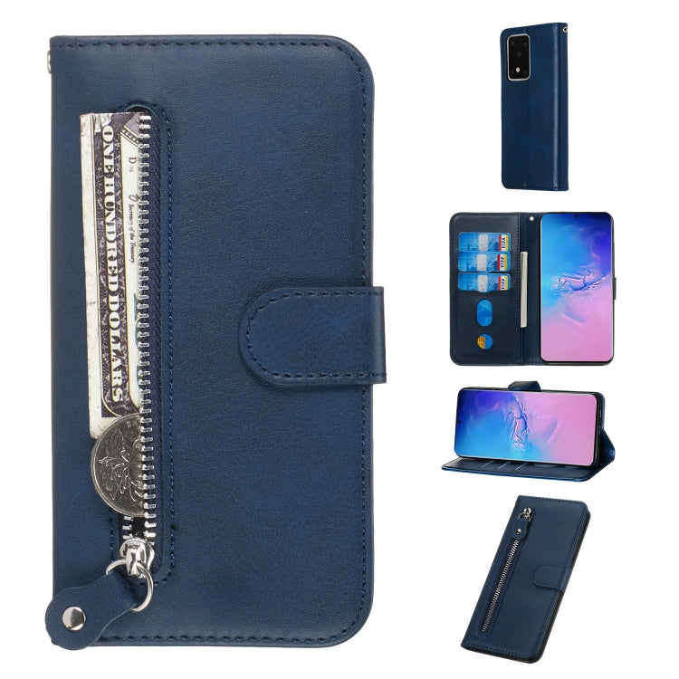 Fashion Calf Texture Zipper Horizontal Flip Leather Case with Stand & Card Slots & Wallet Function, For Galaxy S20 Ultra, For Galaxy S20, For Galaxy S20+