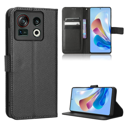 Diamond Texture Leather Phone Case, For ZTE Nubia Z40S Pro, For ZTE Axon 40 Pro