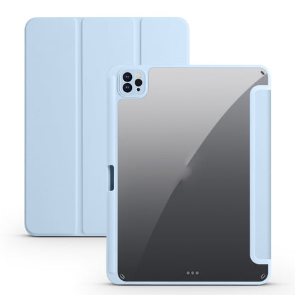 Acrylic 3-folding Smart Leather Tablet Case, For iPad 9.7 2018/2017, For iPad 10.2 2021/2020/2019, For iPad  Air 2022/2020/Pro 11 2021/2020/2018, For iPad Air 13 2024 / Pro 12.9 2022 / 2021/2020/2018, For Samsung Galaxy Tab S6 Lite 2020/2022