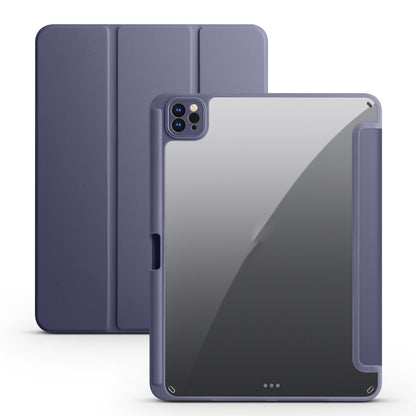 Acrylic 3-folding Smart Leather Tablet Case, For iPad 9.7 2018/2017, For iPad 10.2 2021/2020/2019, For iPad  Air 2022/2020/Pro 11 2021/2020/2018, For iPad Air 13 2024 / Pro 12.9 2022 / 2021/2020/2018, For Samsung Galaxy Tab S6 Lite 2020/2022