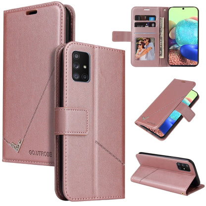 GQUTROBE Right Angle Leather Phone Case, For Samsung Galaxy M31s, For Samsung Galaxy A41, For Samsung Galaxy A31, For Samsung Galaxy A21, For Samsung Galaxy A21s, For Samsung Galaxy Note10 Lite / A81, For Samsung Galaxy A71, For Samsung Galaxy A51