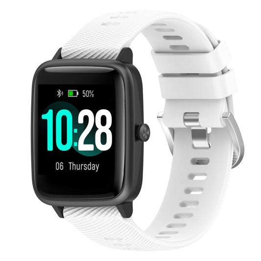 19mm Cross Textured Silicone Watch Band, For Xiaomi Haylou Solar LS01